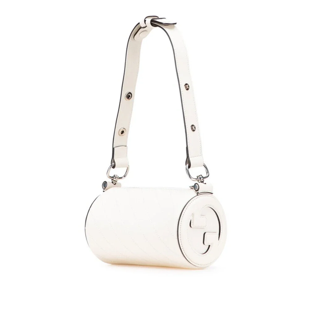 GUCCI White Leather Shoulder Bag